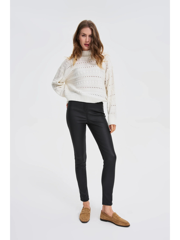 Moodo Viaszos fekete nadrág Moodo