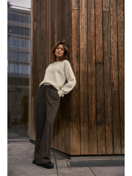 Moodo Barna kockás nadrág Moodo