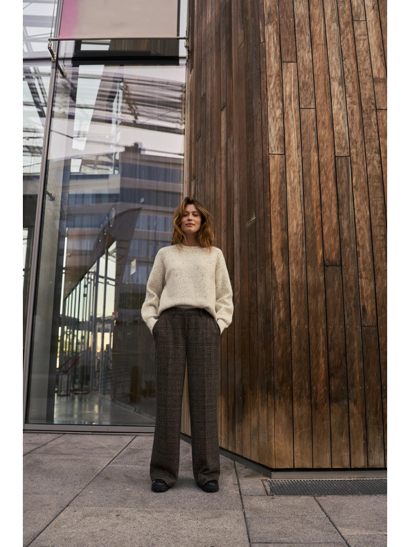 Moodo Barna kockás nadrág Moodo