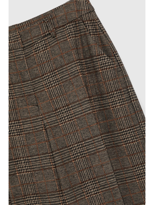 Moodo Barna kockás nadrág Moodo
