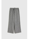 Moodo Szürke pamut széles szárú nadrág Moodo
