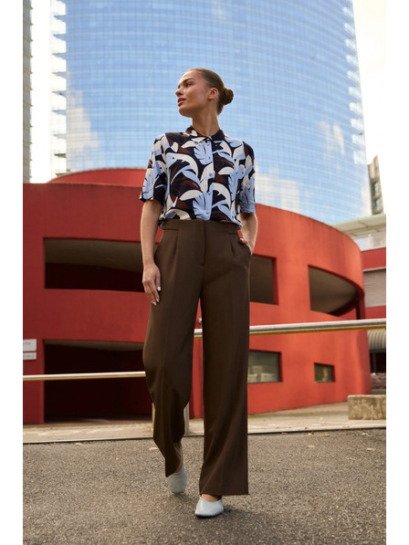 Moodo Barna bő szárú nadrág Moodo