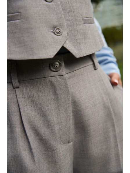 Moodo Szürke strukturált nadrág Moodo