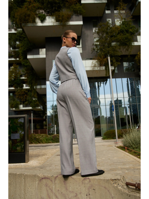 Moodo Szürke strukturált nadrág Moodo