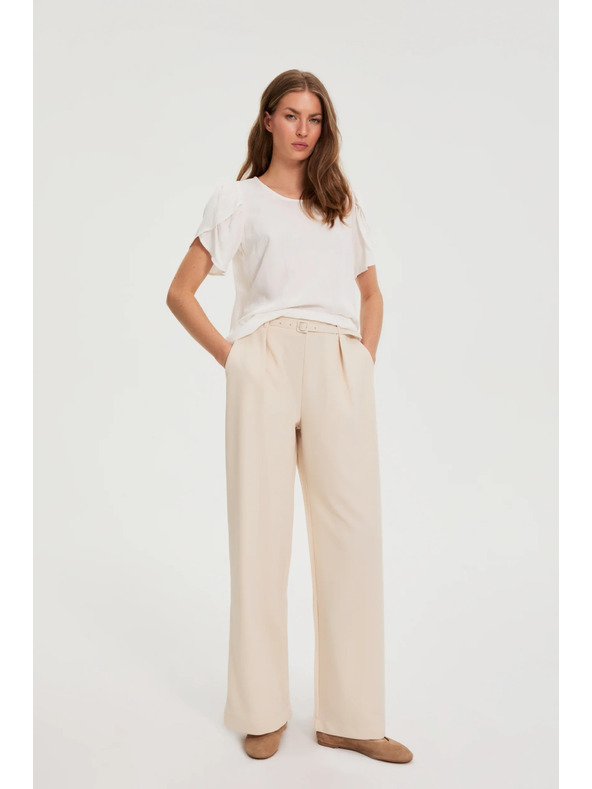 Moodo Bézs nadrág övvel Moodo