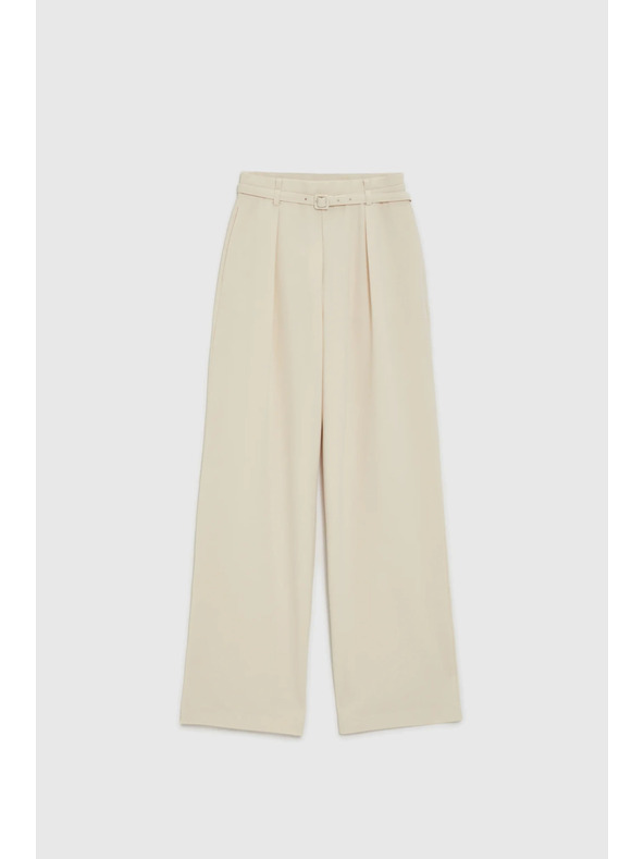 Moodo Bézs nadrág övvel Moodo