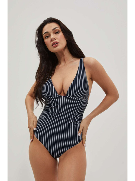 Moodo Csíkos sötétkék egyrészes fürdőruha Moodo