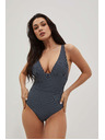 Moodo Csíkos sötétkék egyrészes fürdőruha Moodo