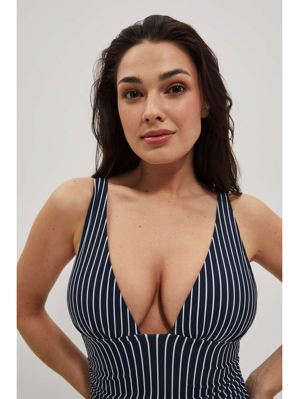 Moodo Csíkos sötétkék egyrészes fürdőruha Moodo
