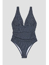 Moodo Csíkos sötétkék egyrészes fürdőruha Moodo