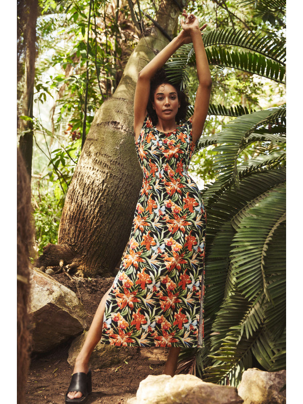 Moodo Virág nyomott mintás ruha Moodo