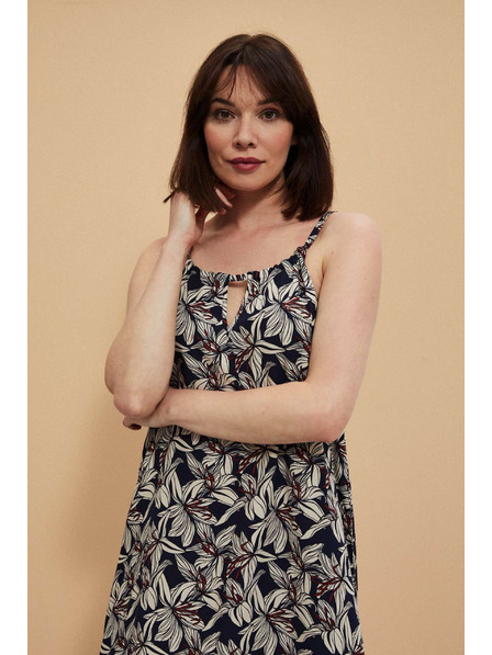 Moodo Virágmintás viszkóz ruha Moodo