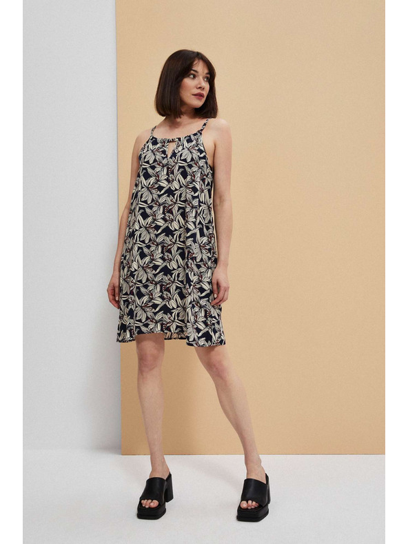 Moodo Virágmintás viszkóz ruha Moodo
