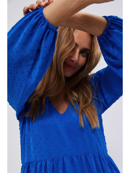 Moodo Kék ruha felfújt ujjakkal Moodo