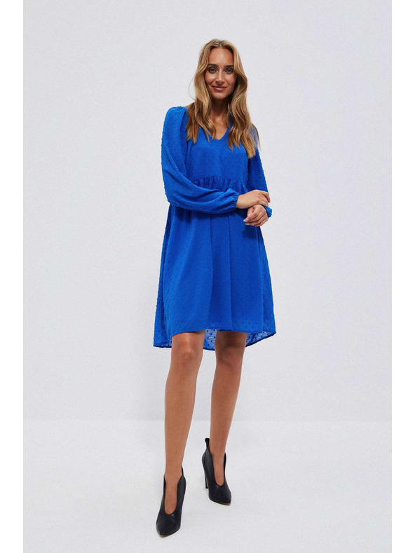 Moodo Kék ruha felfújt ujjakkal Moodo