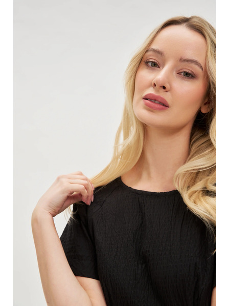 Moodo Fekete pamut ruha nyitott háttal Moodo