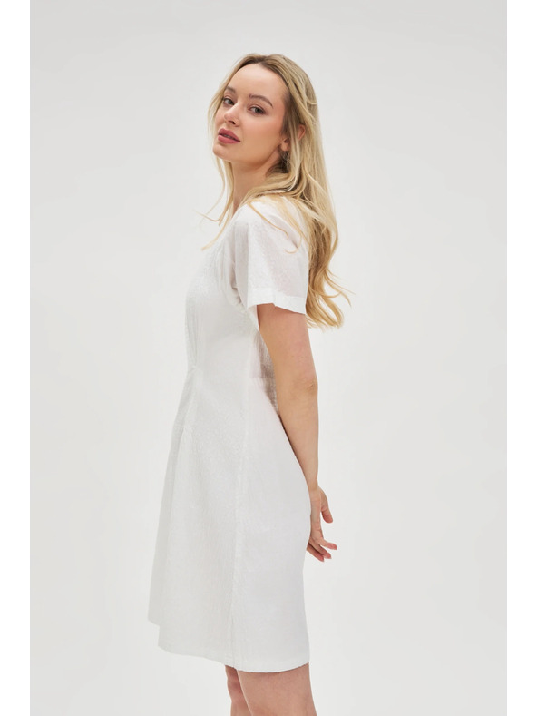 Moodo Fehér pamut ruha nyitott háttal Moodo