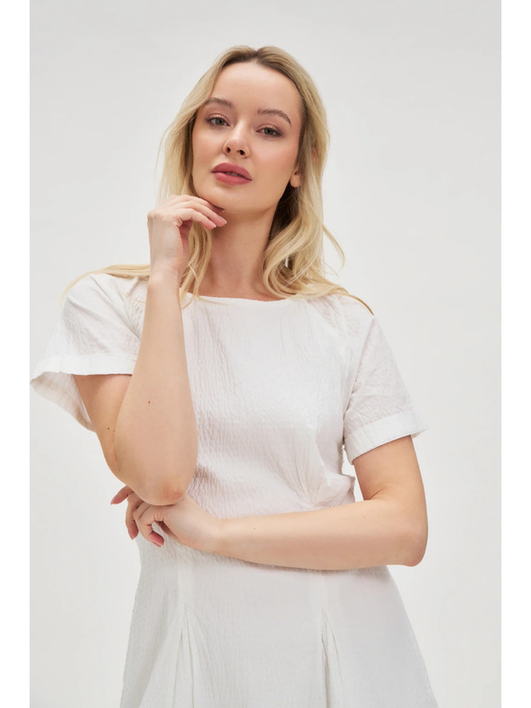 Moodo Fehér pamut ruha nyitott háttal Moodo