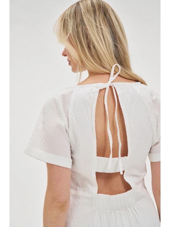 Moodo Fehér pamut ruha nyitott háttal Moodo
