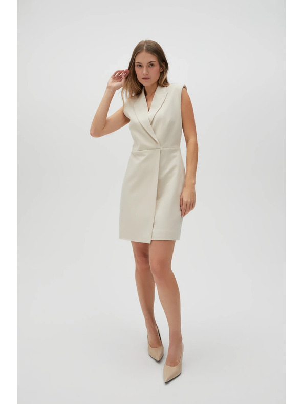 Moodo Elegáns bézs ruha Moodo