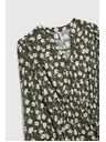 Moodo Bővülő virágmintás olívazöld ruha Moodo