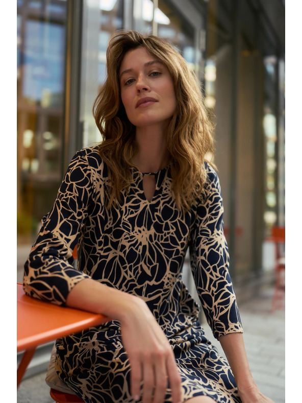 Moodo Sötétkék virágos ruha Moodo