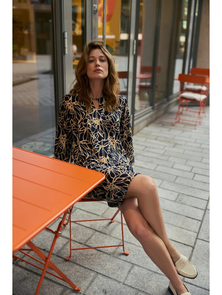 Moodo Sötétkék virágos ruha Moodo