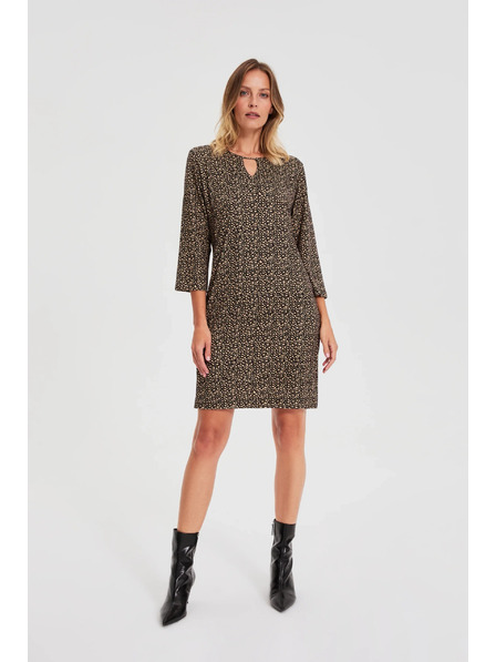 Moodo Fekete ruha finom mintával Moodo