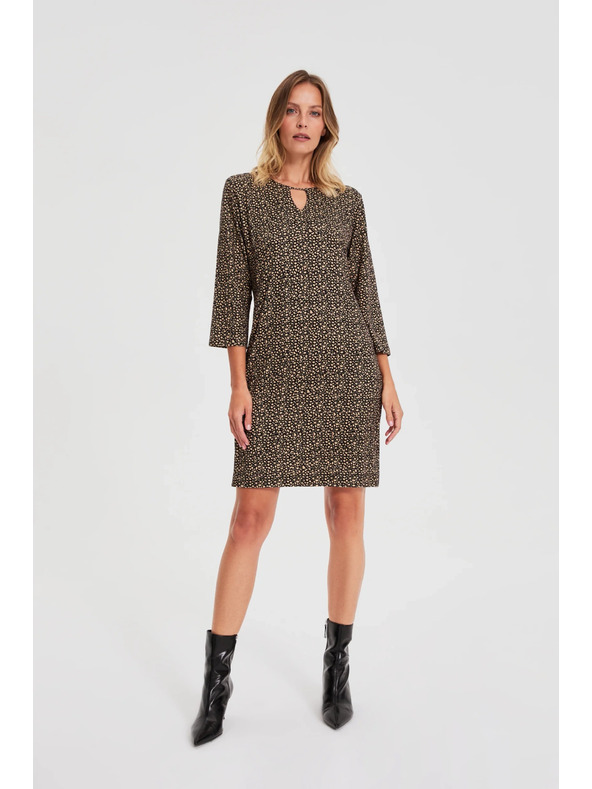 Moodo Fekete ruha finom mintával Moodo