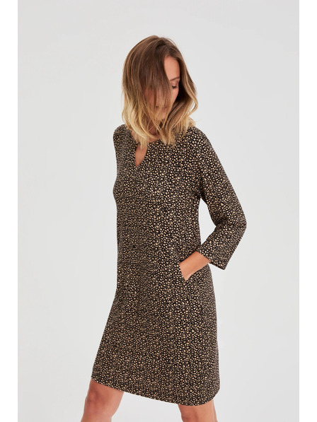 Moodo Fekete ruha finom mintával Moodo