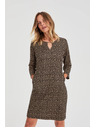 Moodo Fekete ruha finom mintával Moodo