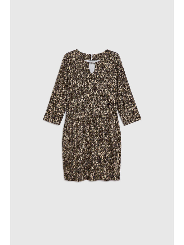 Moodo Fekete ruha finom mintával Moodo