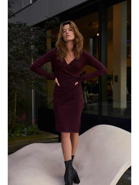 Moodo Kötött burgundi ruha Moodo