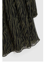 Moodo Olívazöld ruha állati mintával Moodo