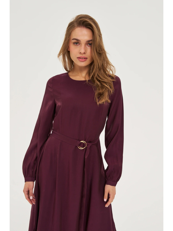 Moodo Bordó midi ruha Moodo