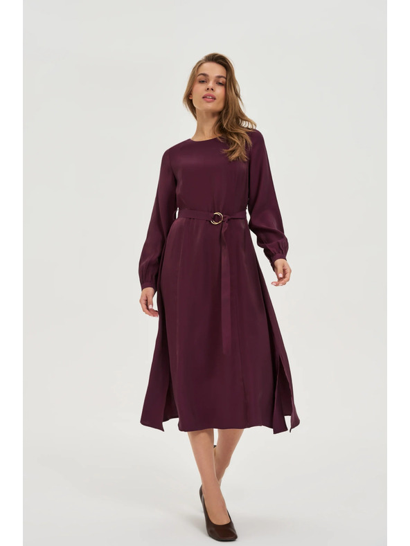 Moodo Bordó midi ruha Moodo