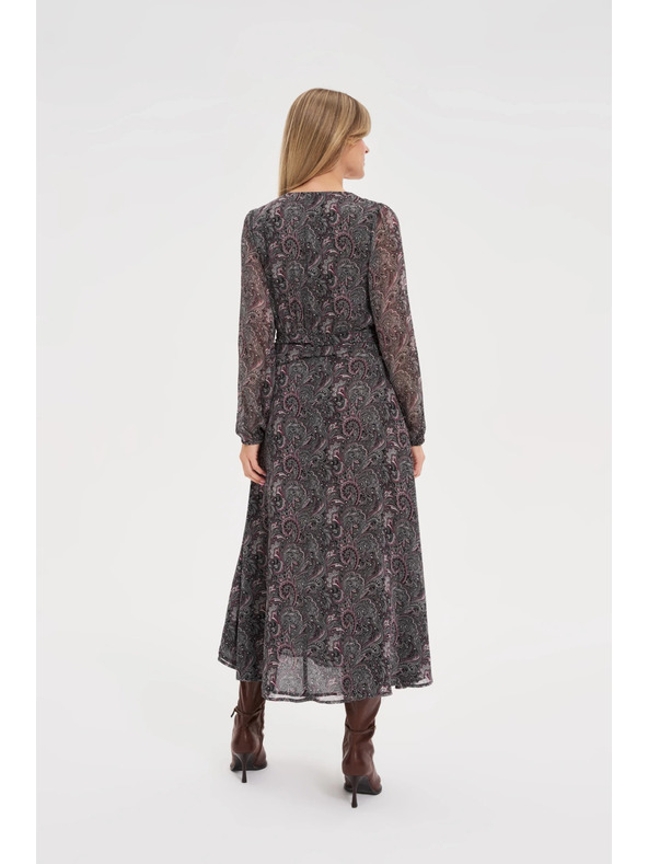 Moodo Mintás fekete ruha Moodo