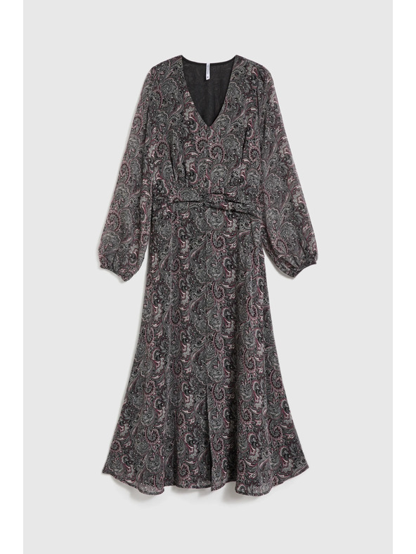 Moodo Mintás fekete ruha Moodo