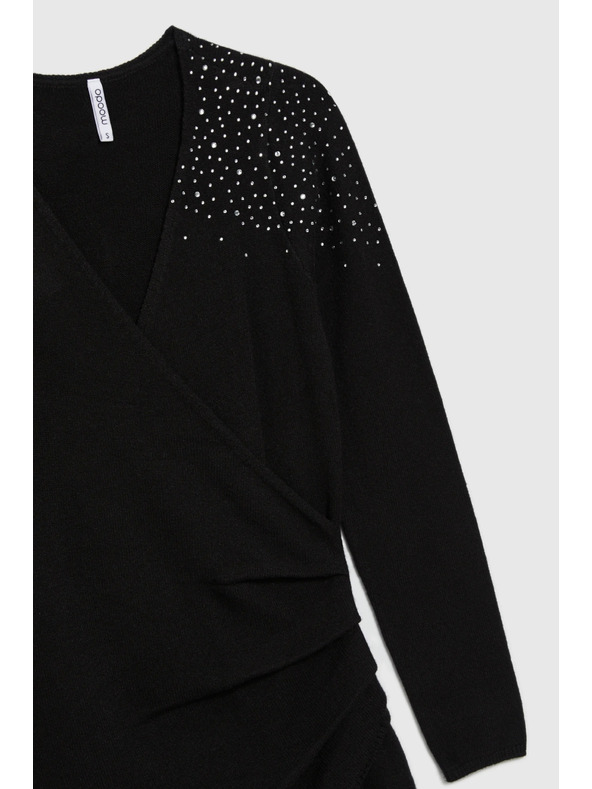 Moodo Testhez álló fekete ruha díszítéssel Moodo