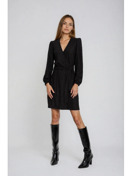 Moodo Fekete dekoltált ruha Moodo