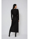 Moodo Fekete maxi ruha oldalsó hasítékkal Moodo