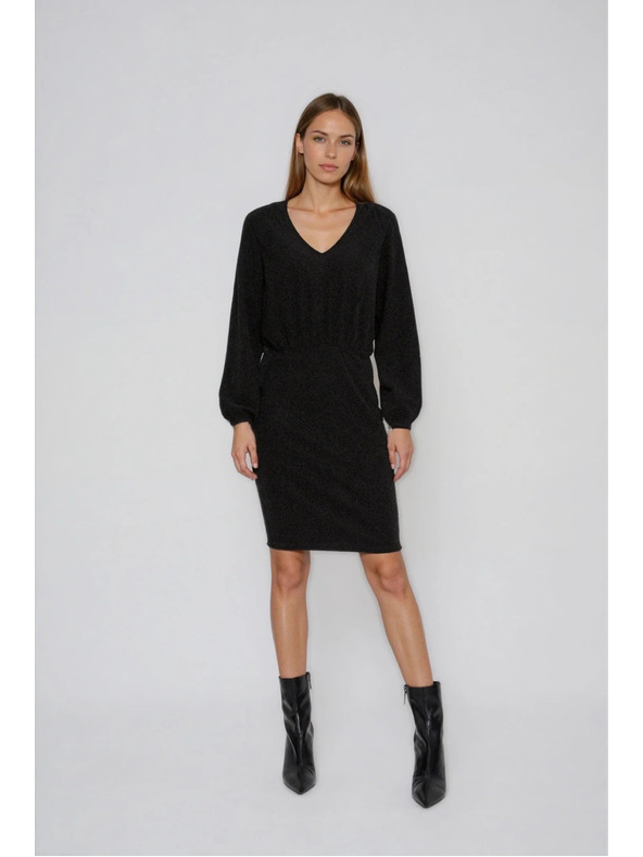 Moodo Fényes fekete ruha Moodo