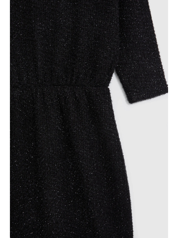Moodo Fekete csillogó szállal díszített ruha Moodo