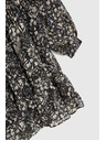 Moodo Mintás fekete dekoltált ruha Moodo