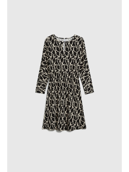 Moodo Mintás fekete ruha Moodo