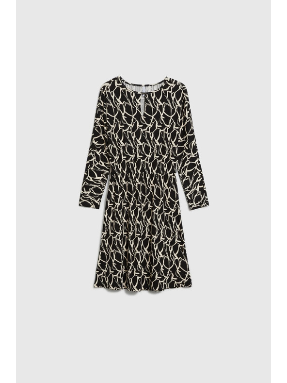 Moodo Mintás fekete ruha Moodo