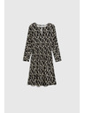 Moodo Mintás fekete ruha Moodo