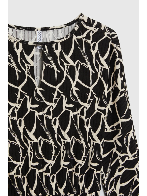 Moodo Mintás fekete ruha Moodo