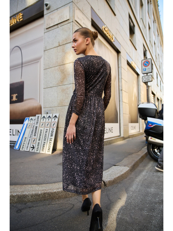 Moodo Fekete midi ruha Moodo