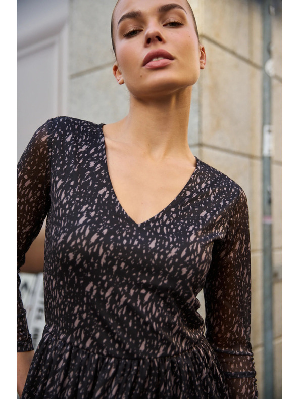 Moodo Fekete midi ruha Moodo